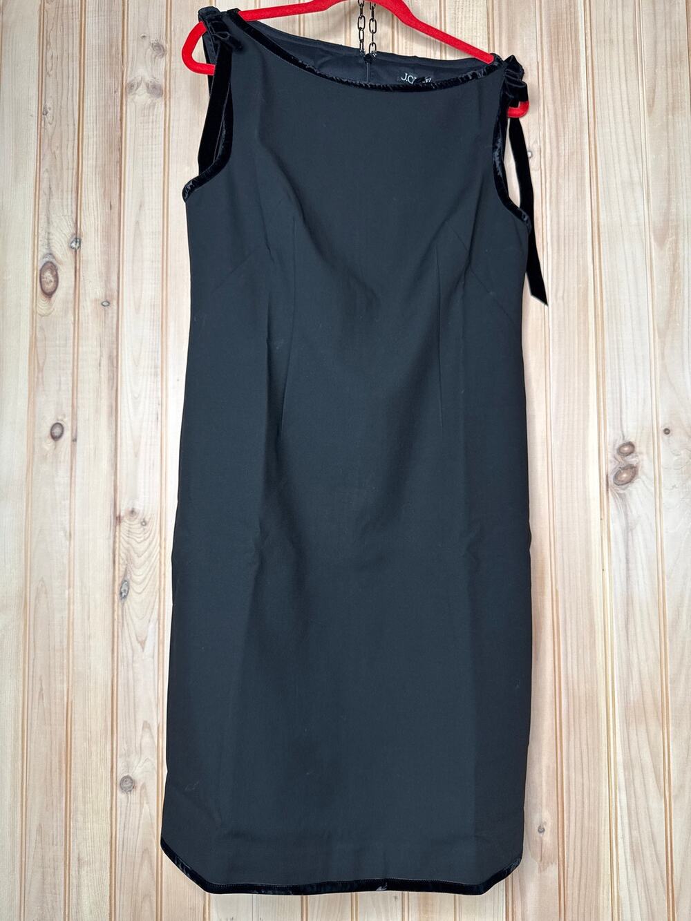 NWOT J. Crew Seamed Sheath Dress Velvet Bows Four Season Stretch LBD Party Sz 14